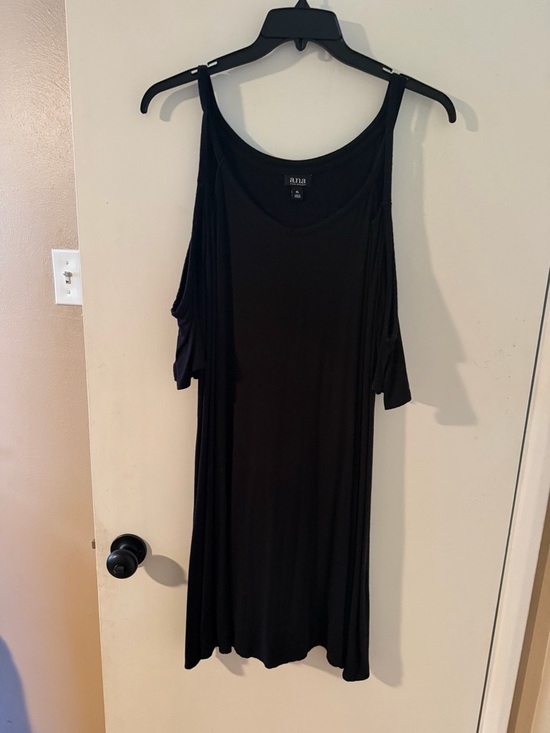 a.n.a Dresses & Skirts - a.n.a Black Cold-Shoulder Swing Dress